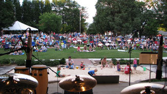 Drummer's view of the crowd at Stumptown Park