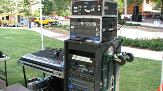 24 channel mix, processing and wireless mics